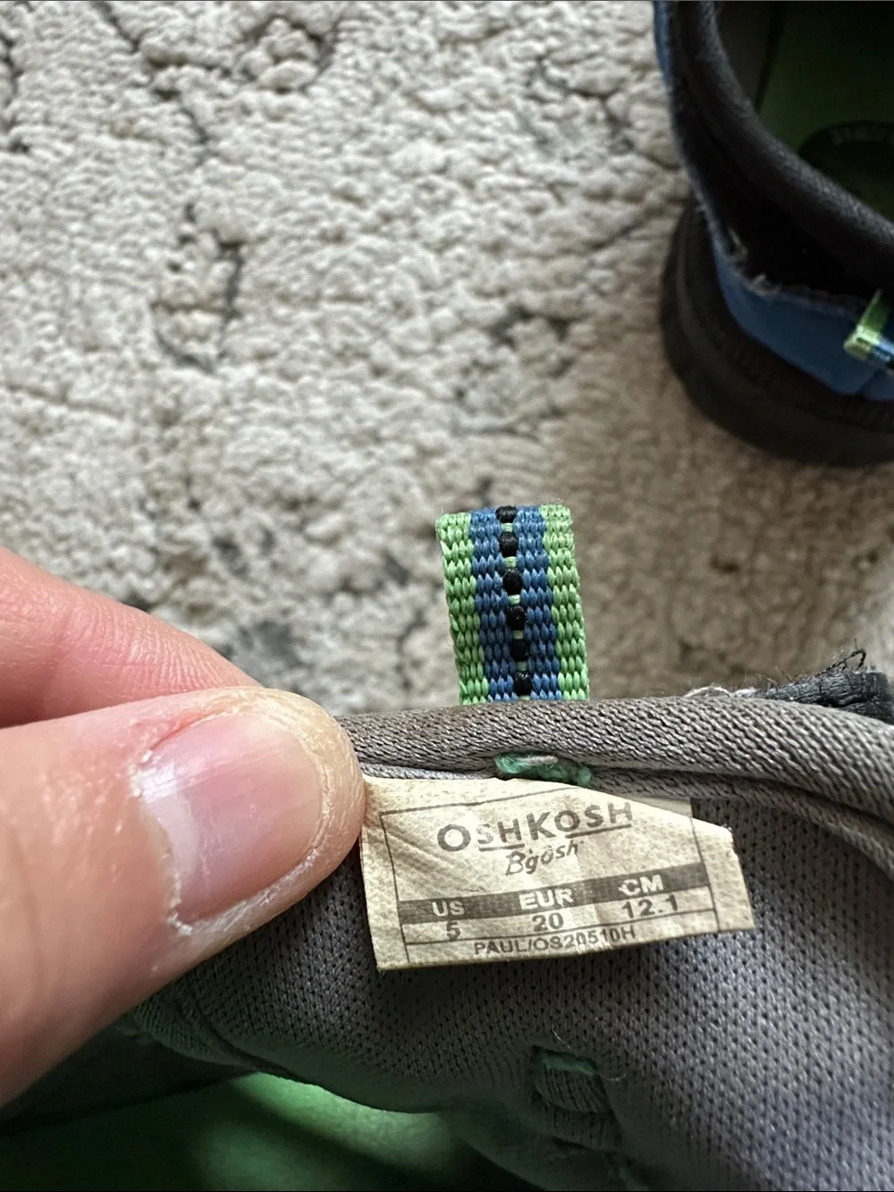 OshKosh Gray, Blue & Green Toddler Sneakers